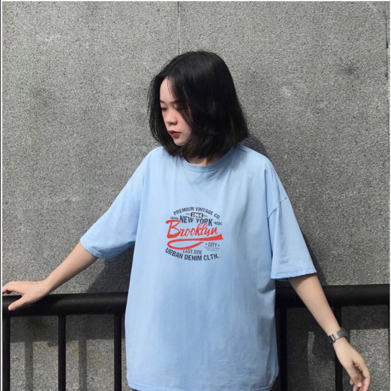 Áo thun ❤có size tay lỡ unisex Brooklyn
