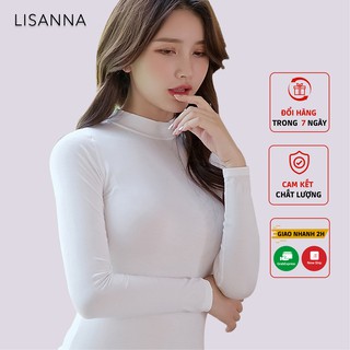 Áo giữ nhiệt cổ 3 Phân LISANNA Unisex chất liệu thun lạnh co giãn giữ ấm tốt dễ phối đồ