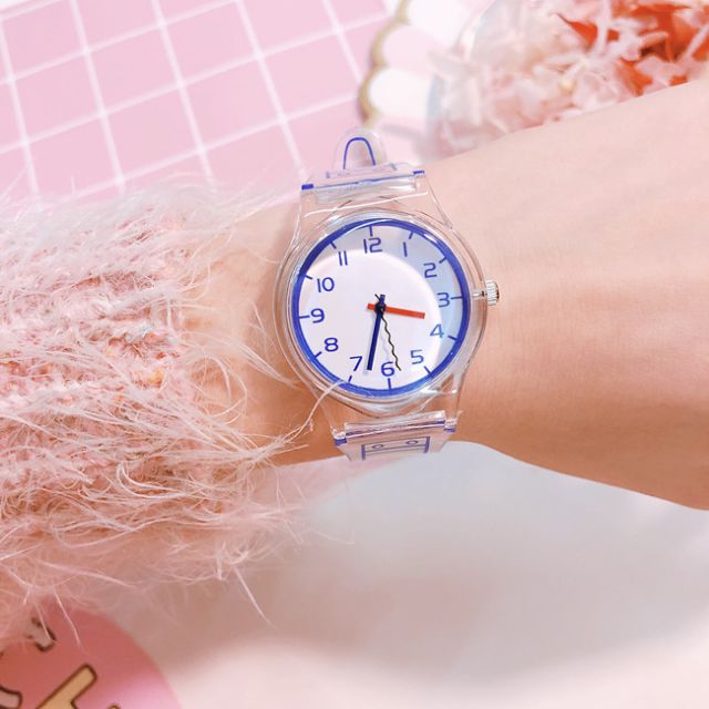 [GIẢM MẠNH] Đồng hồ nữ dây nhựa dẻo trong suốt | BigBuy360 - bigbuy360.vn