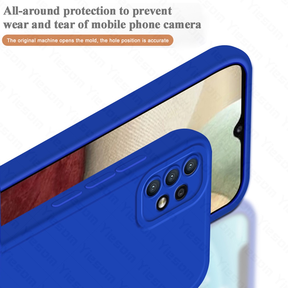 Ốp Điện Thoại Silicon Mềm Mặt Nhám Màu Trơn Bảo Vệ Camera Cho Samsung Galaxy A53 A33 A73 A23 A13 4G 5G A03 A03S
