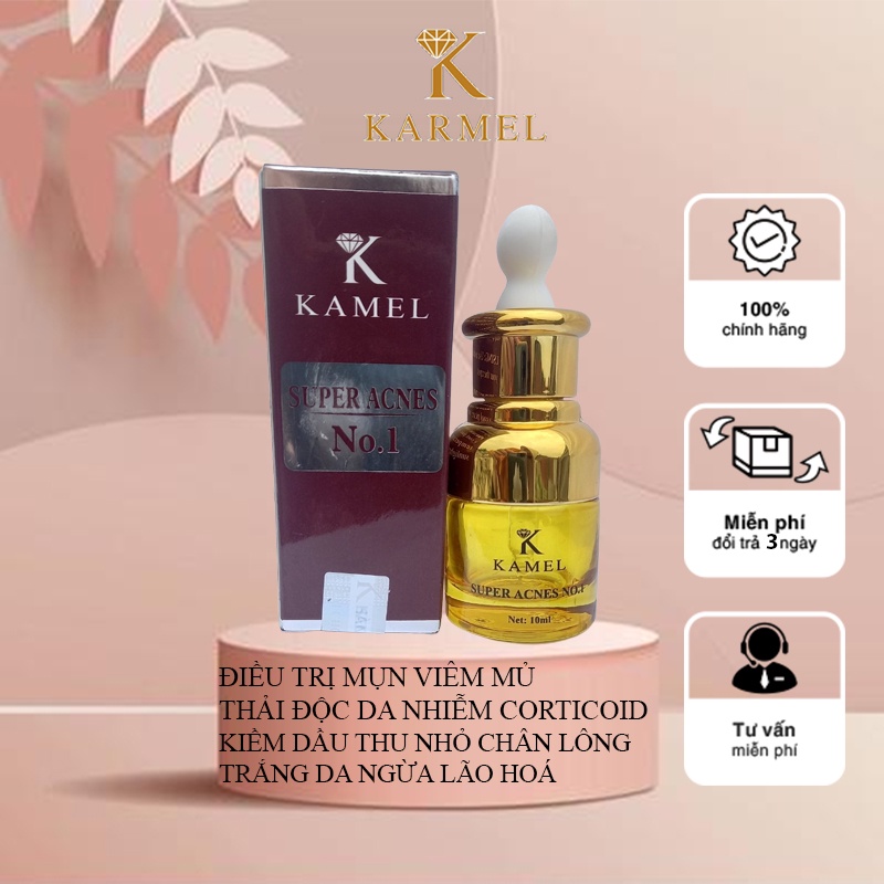 Serum Kiềm Dầu, Thu nhỏ lỗ chân lông, Mờ thâm, loại bỏ mụn viêm 10ml - Super Acnes No.1 Kamel (Karmel)