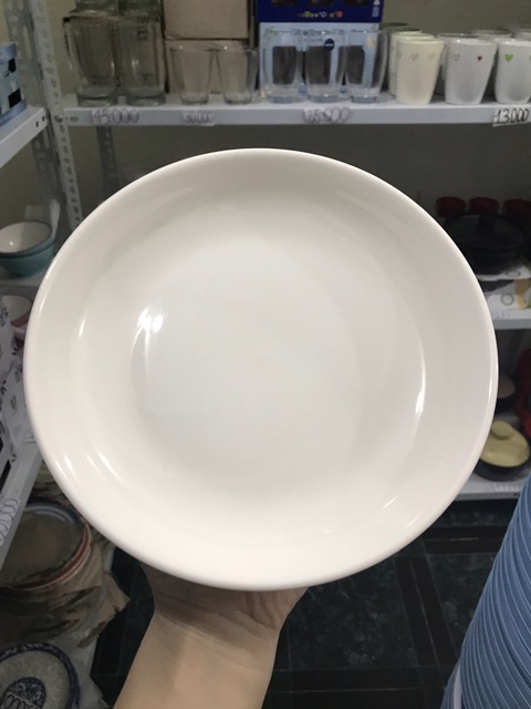 ẢNH TỰ CHỤP: Bộ bát đĩa trắng trơn 12 món