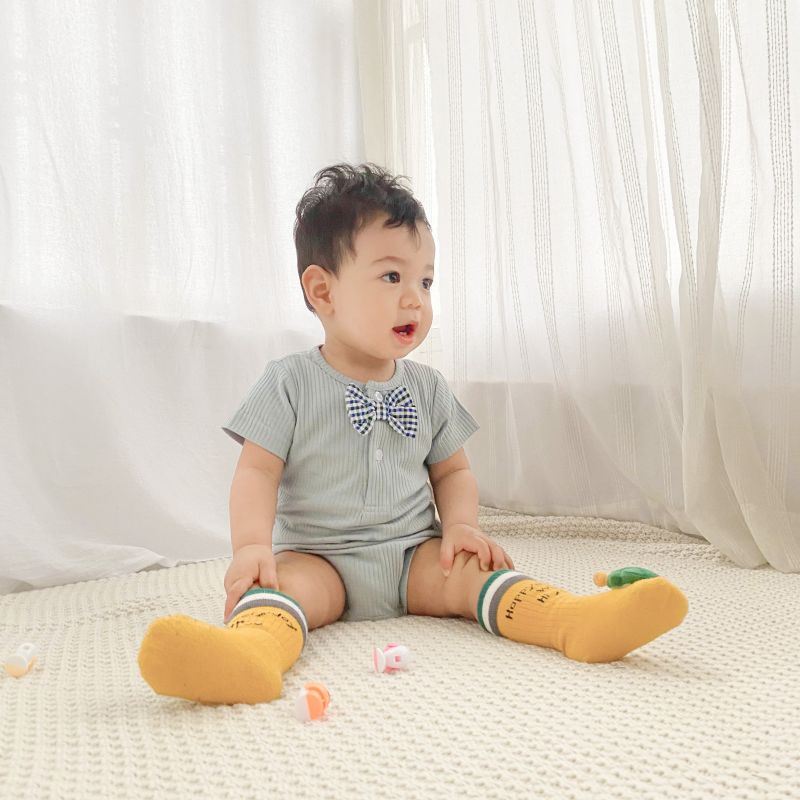 Áo Liền Quần Soffny Đính Nơ Hợp Thời Trang Cho Bé