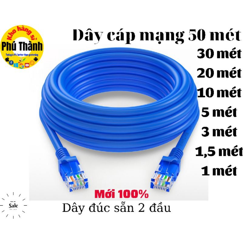 Dây mạng dài 20m 10m 40m 50m - Dây mạng lan chính hãng Kho hàng sỉ Phú Thành