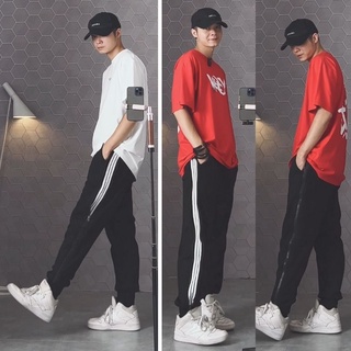 Quần Jogger Đa Năng 2 trong 1, Ống Rộng 3 Sọc Thể Thao Basic GUF