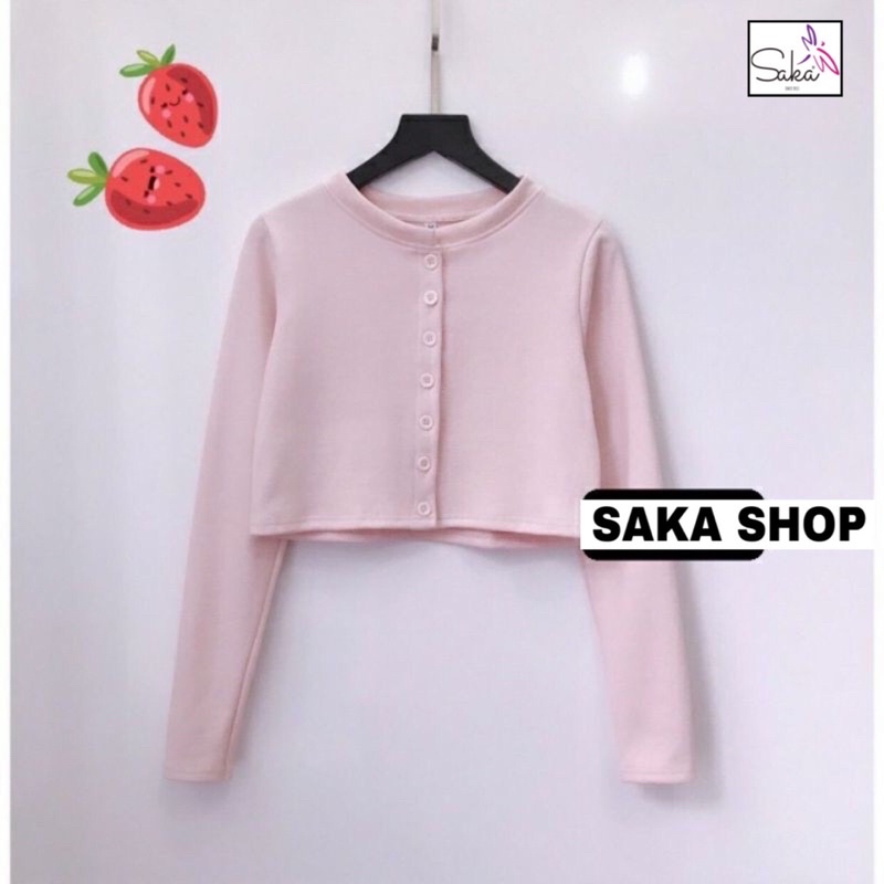 Áo croptop nữ tay dài nhiều màu dễ thương