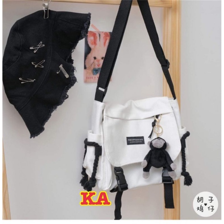 Túi Đeo Chéo Thời Trang Đơn Giản, Túi Đeo Vai Vải Bố Phong Cách Hàn Quốc