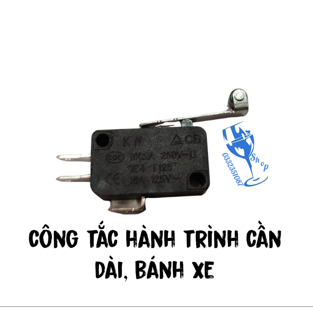 [FreeShip] [Ảnh thật] công tắc hành trình cần dài có bánh xe T125, công tắc micro switch  shopgiadungluongyen