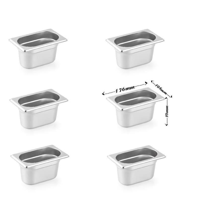Khay đựng thực phẩm inox , đựng thạch Topping Inox 1/9