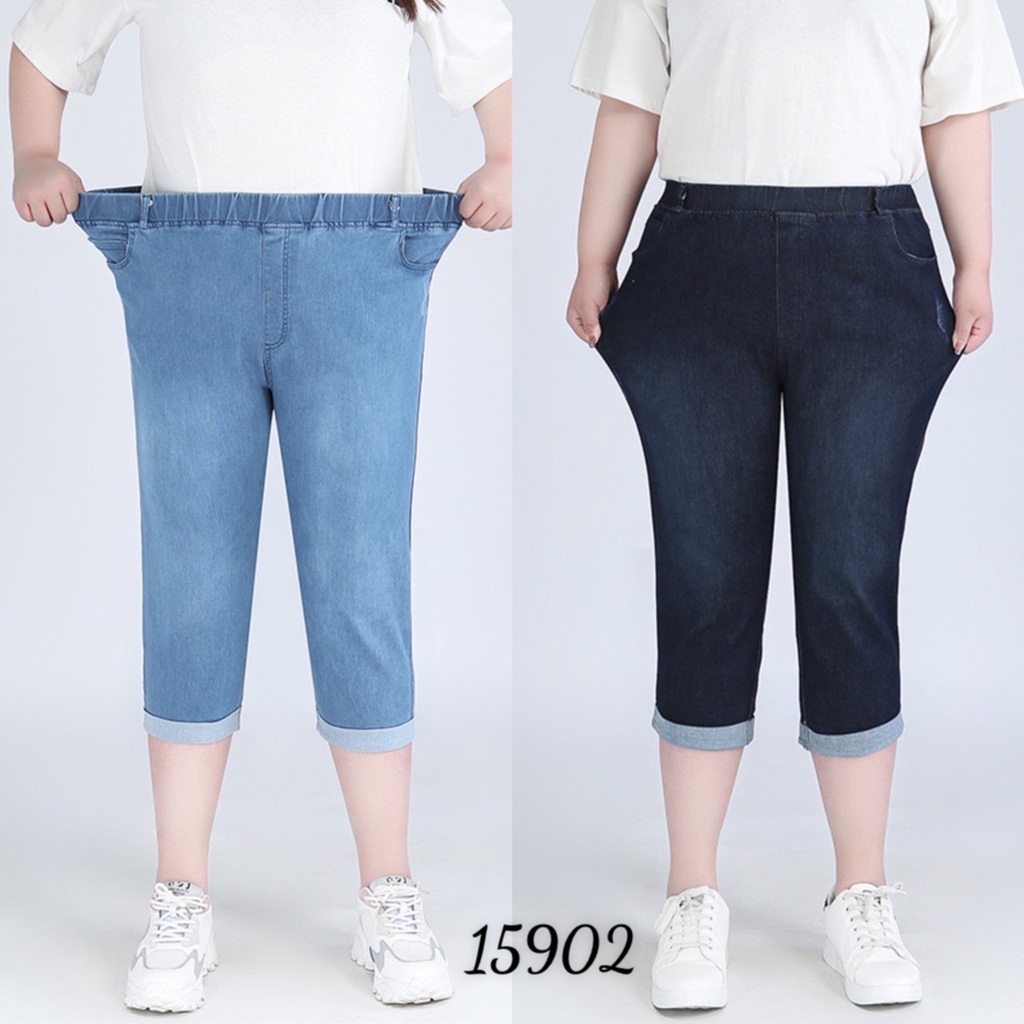 Quần Jean lửng BIGSIZE thun co giãn 15902