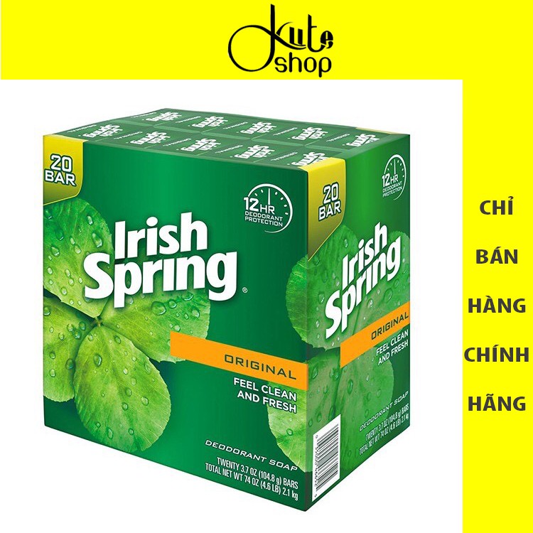 [Mới 104.8g] 1 cục xà bông cục diệt khuẩn Irish Spring Deodorant Soap Original