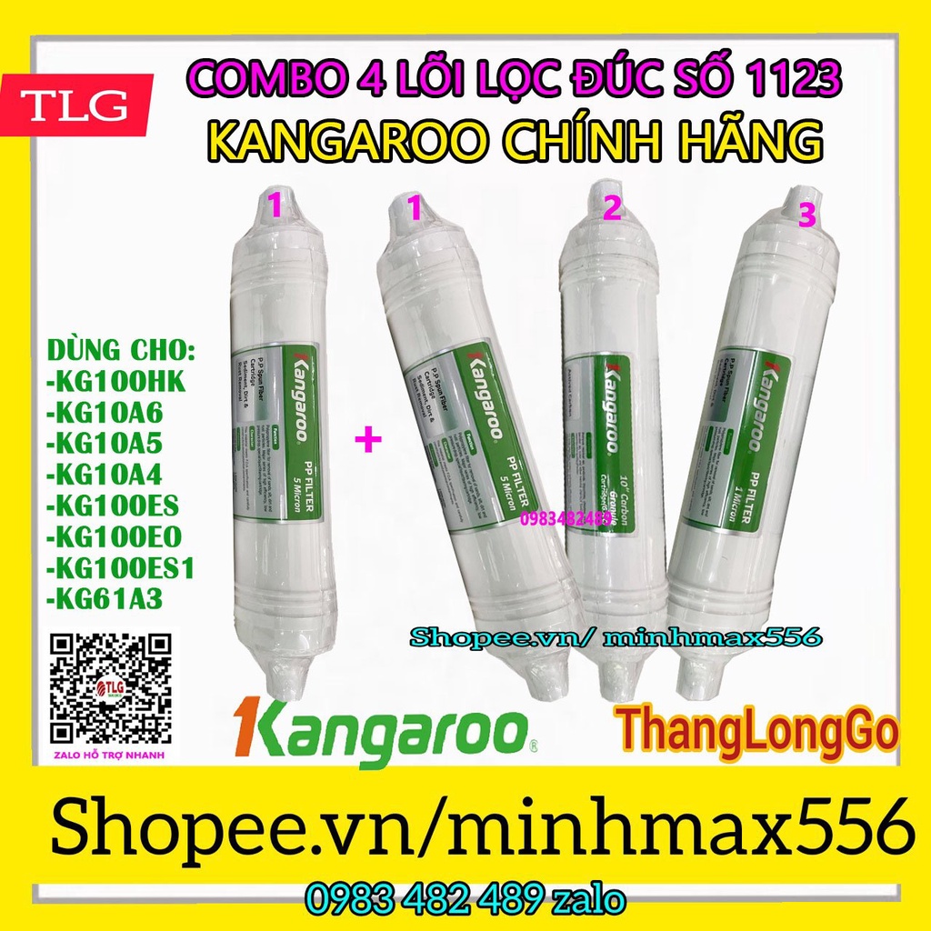 LÕI LỌC NƯỚC KANGAROO SỐ 1 MÁY [KG100HK] | LẮP ĐƯỢC  KG10A6 - KG10A5 - KG10A4 - KG100ES - KG100EO - KG100ES1