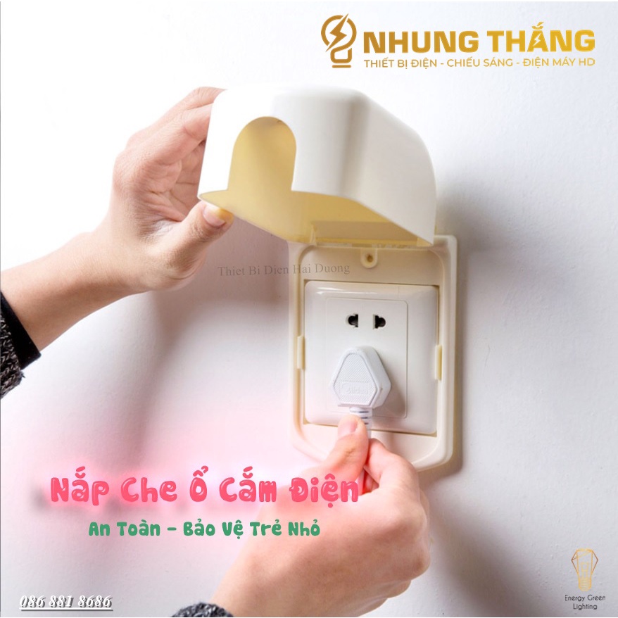 Nắp Đậy Ổ Cắm Điện - An Toàn , Bảo Vệ Trẻ Nhỏ - Chống Thấm Nước, Chống Bụi Bẩn, Chống Giật