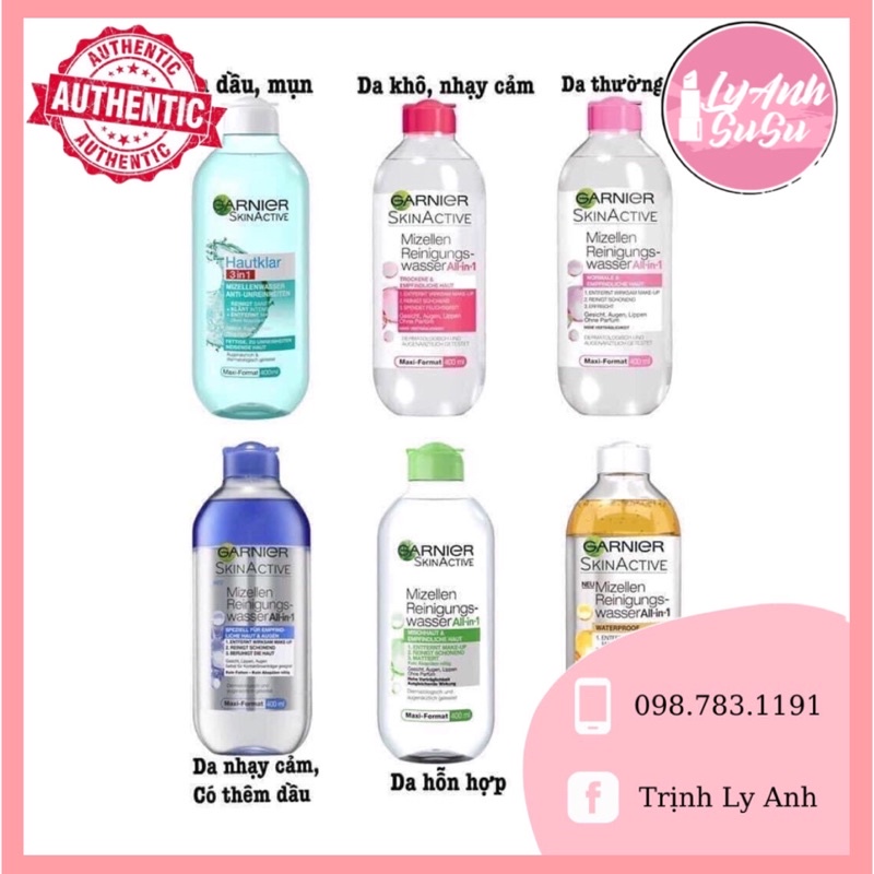 Tẩy trang Garnier 400ml