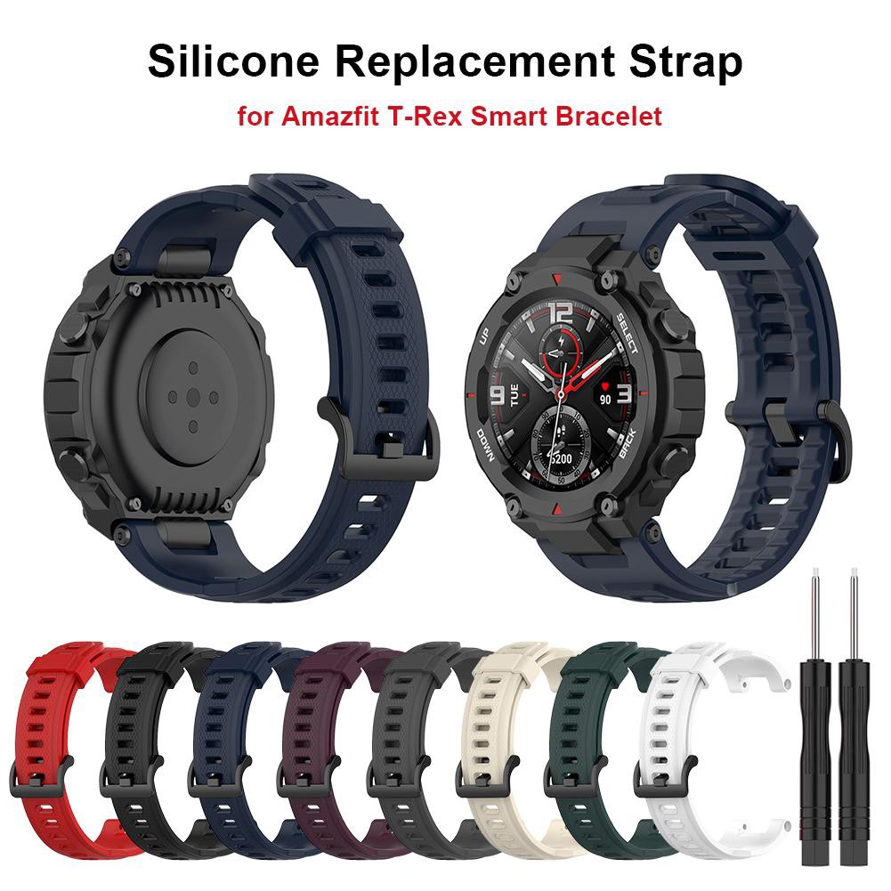 Silicone strap for replacement strap huami amazfit t-rex for Xiaomi amazfit t-rex smart watch strap