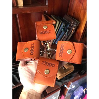 Bao da zippo da thật có móc