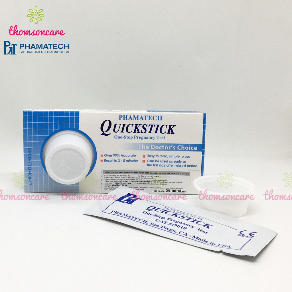 Que thử thai QUICKSTICK - Nhập khẩu từ USA, test thai sớm nhanh Quick Stick