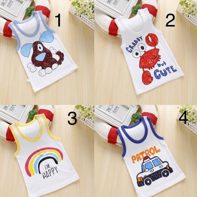 Sét 4 áo ba lỗ hàng quảng châu