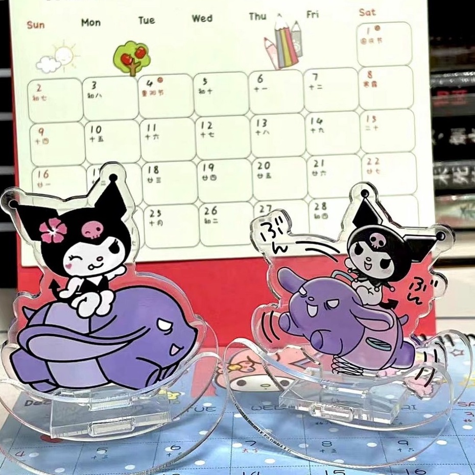 Standee Nhựa Mô Hình Mini Chân Đế Bập Bênh Sanrio Kuromi