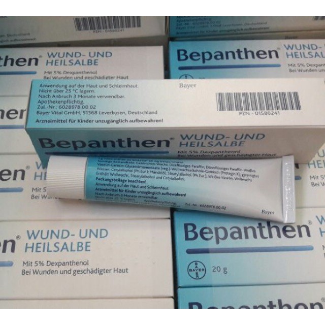 Kem hăm Bepanthen 20gr Đức/100gr Pháp