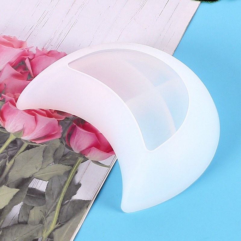 Set 2 Khuôn Silicone Làm Đế Lót Ly Hình Mặt Trăng DIY