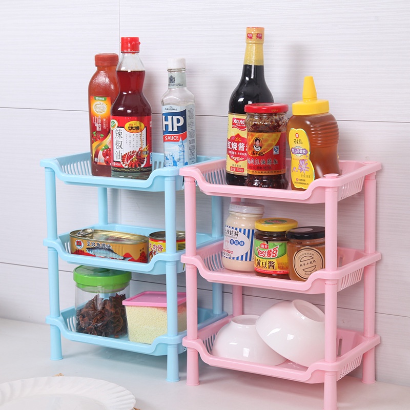 Kệ Nhựa Mini 3 Tầng - Giá Để Đồ 3 Tầng Mini Lắp Ghép