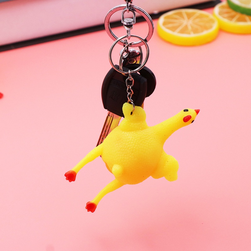 Móc chìa khóa HdoorLink hình gà đẻ trứng vui nhộn giải tỏa căng thẳng