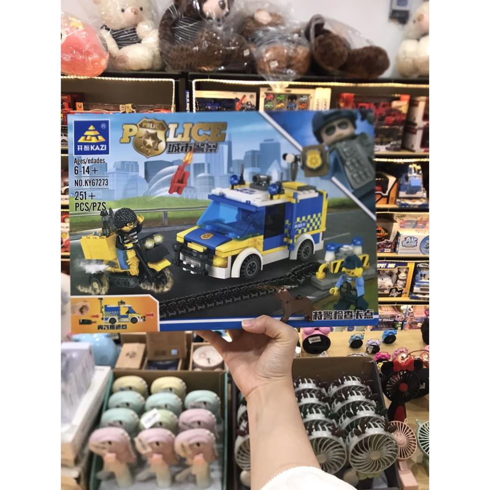 Xếp hình lắp ghép lego KAZI mô hình Xe ô tô POLICE