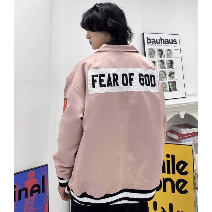 Áo Khoác Bomber fear of god Satin MANUEL Áo jacket varsity FOG Satin chất dù 2 lớp dành cho nam nữ Kun Shop