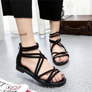 giày sandal cột dây nhung