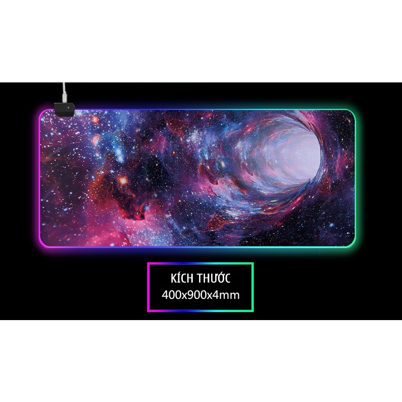 Lót Chuột Gaming Và Bàn Phím Cỡ Lớn, Pad Chuột Led RGB Cỡ Lớn 40x90cm- Có Đèn Led Rgb Nhiều Màu Chống trơn Trượt