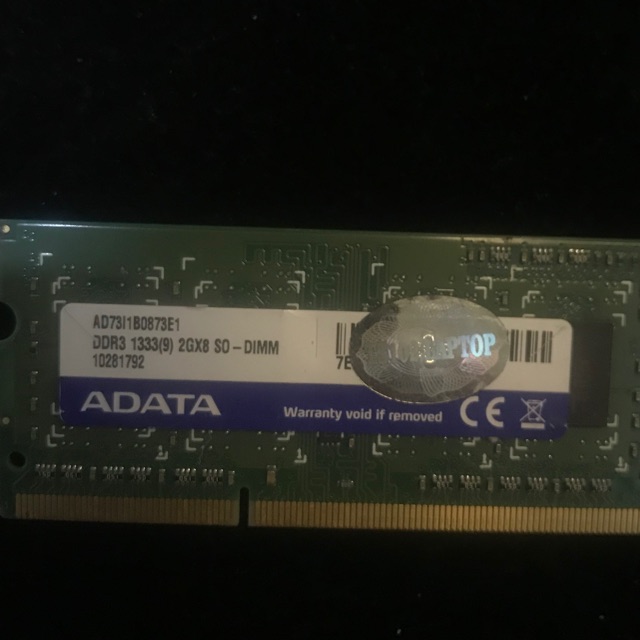 Ram Laptop 2GB Adata bus 1333