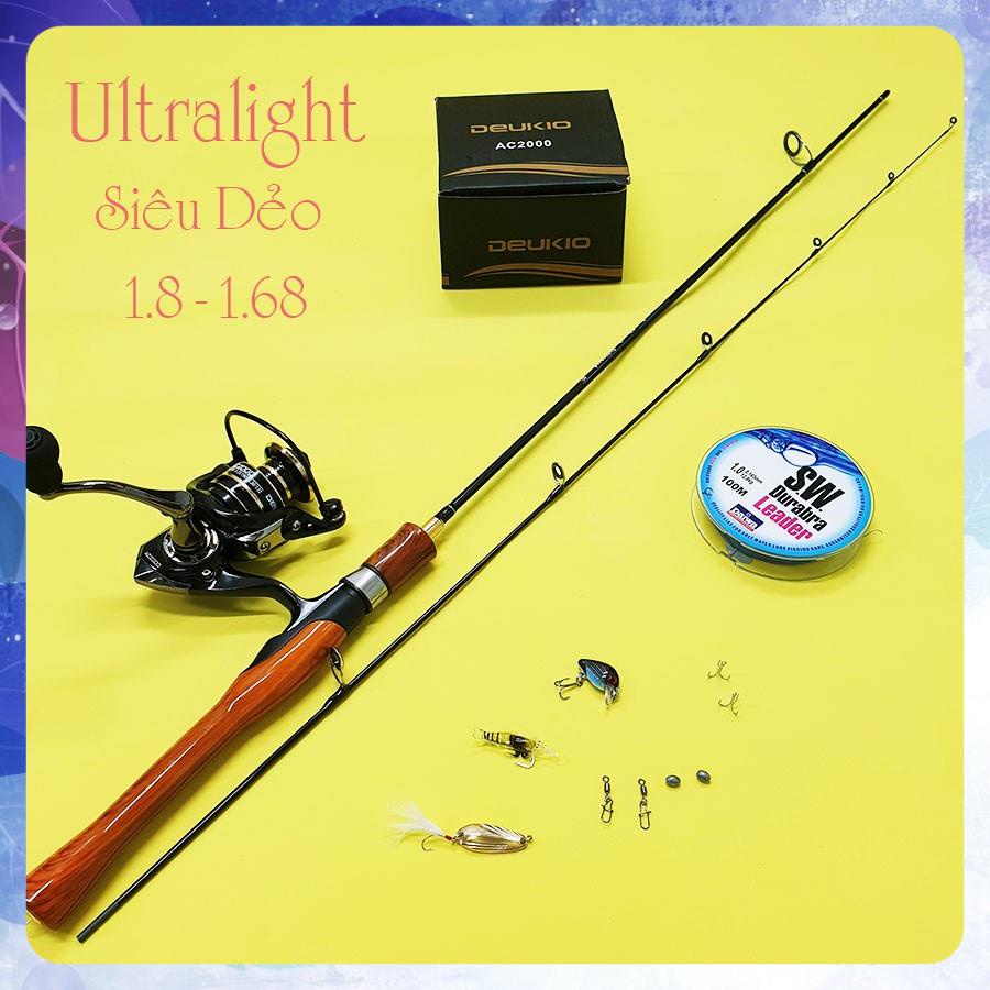 Bộ Cần Câu Máy Lure UL Bộ Combo Hàng Siêu Dẻo, Tặng Kèm Phụ Kiện Đầy Đủ Chỉ Việc Câu_Đồ Câu Minh Đức 247
