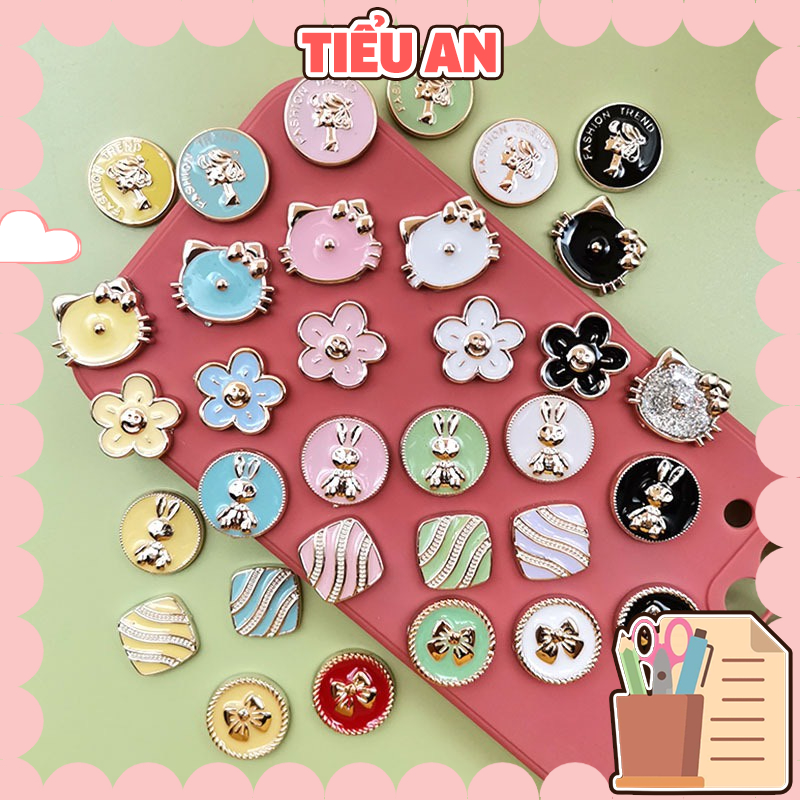 Charm (C626) slime/ Dụng Cụ Charm [Ko Keo &amp; Nút] Mạ Kim Loại Trang Trí Nhiều Kiểu Dáng- Giá 01 Cái