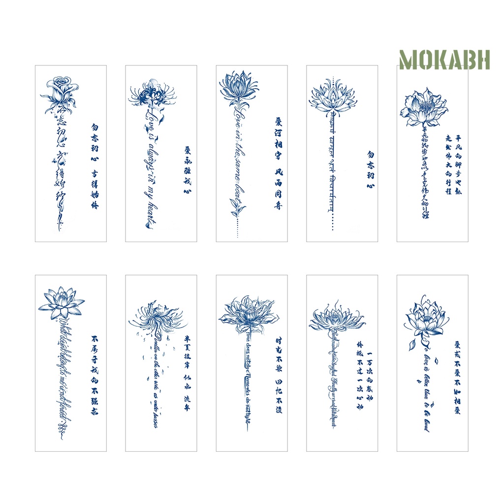 Hình Xăm Tạm Thời Thảo Dược Trong Suốt Tiện Dụng Cho Người Lớn