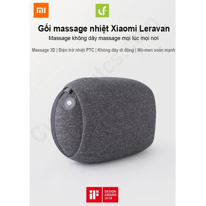 Gối massage nhiệt Xiaomi Leravan-  xóa tan mọi cơn đau nhức trên cổ, vai, lưng