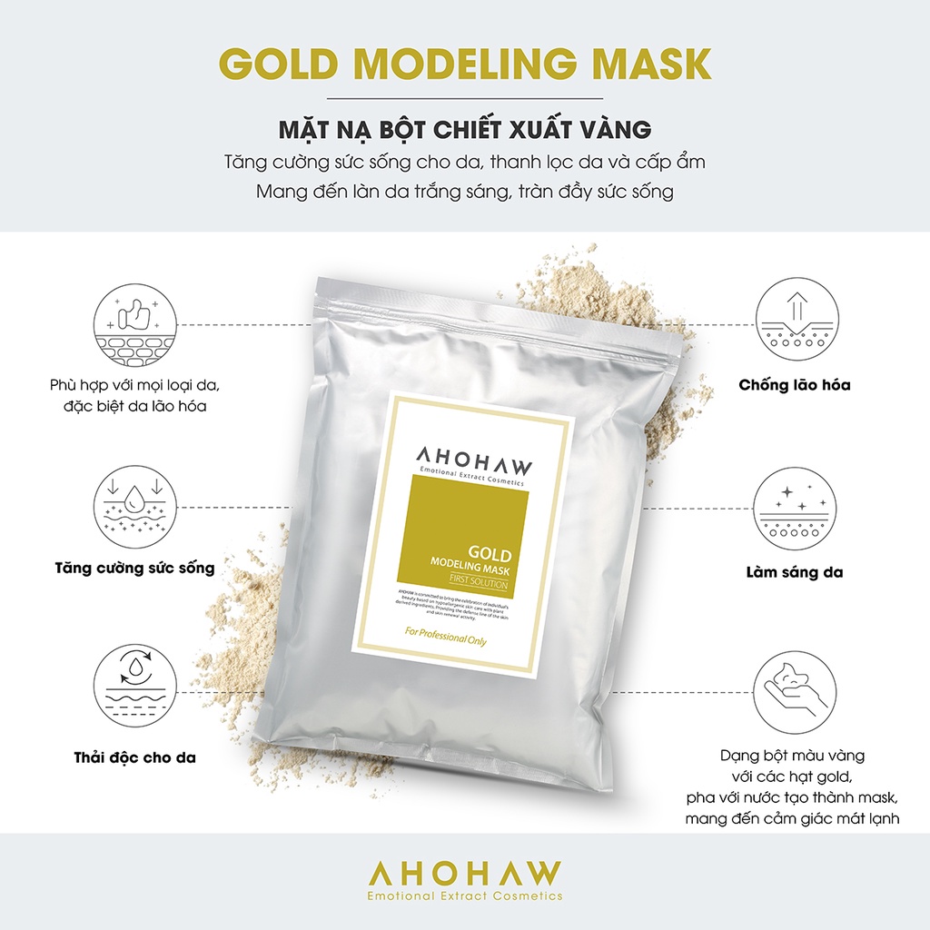 Mặt nạ bột dẻo tinh chất vàng Gold Modeling Mask (Túi 1kg)