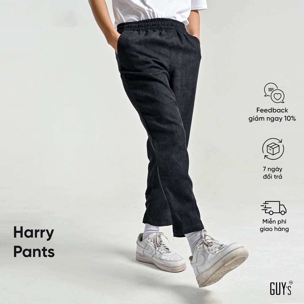 Quần Baggy Nhung Tăm Harry Corduroy Pants - Chất Nhung Tăm, Cạp Chun Trẻ Trung, Năng Động GUY's Closet