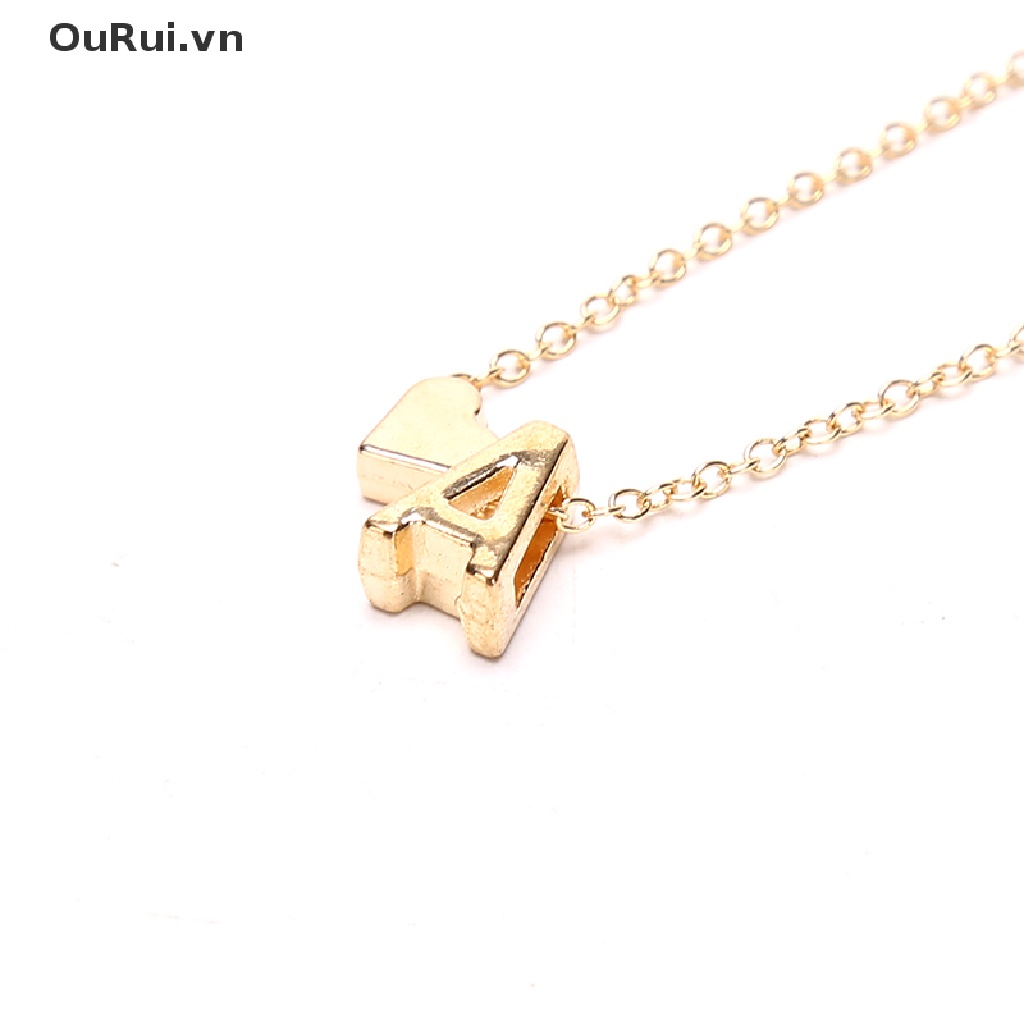 Vòng cổ Mặt Trái Tim Nhỏ Màu Vàng / Bạc in Chữ Thời Trang