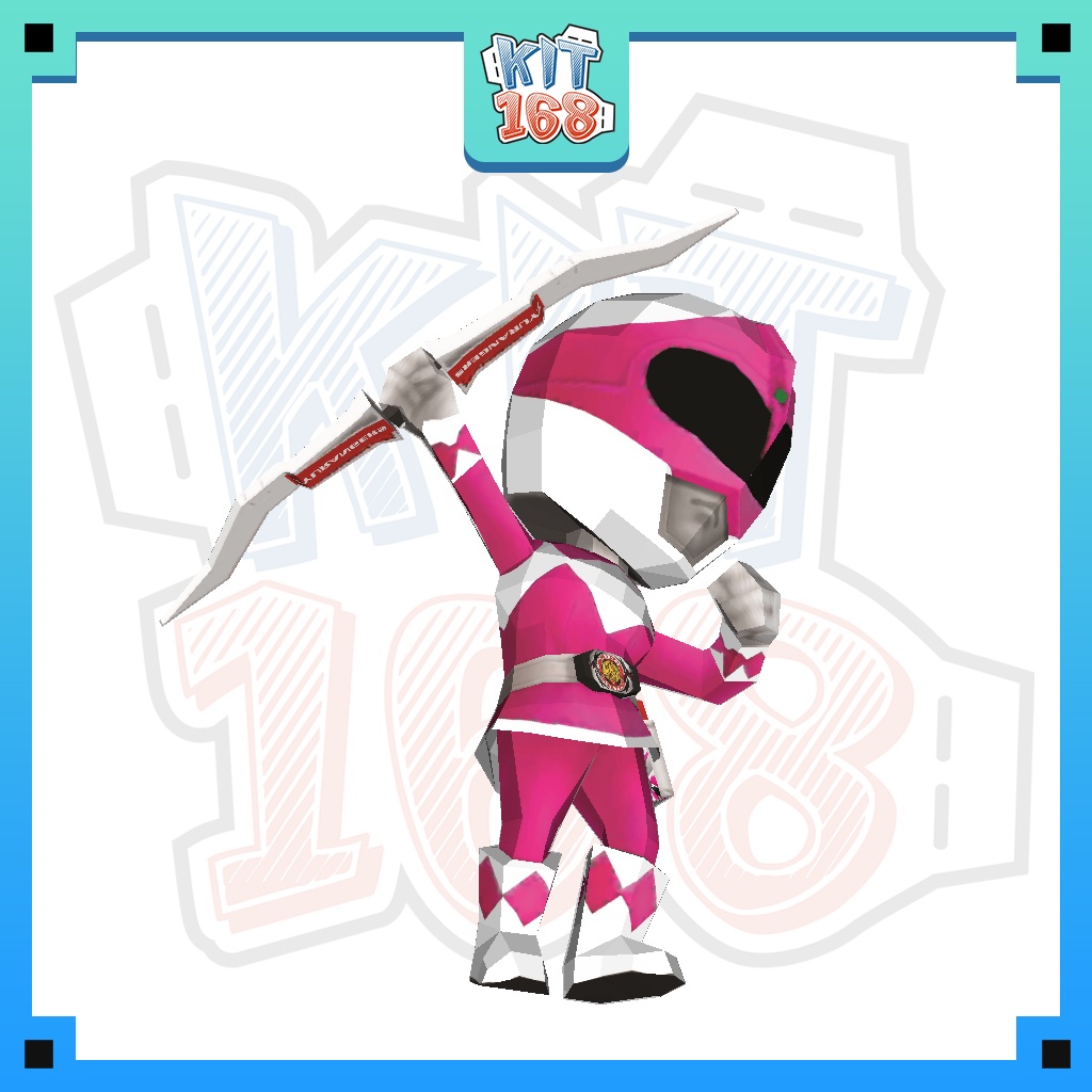 Mô hình giấy Anime Game Pink Ranger - Power Rangers