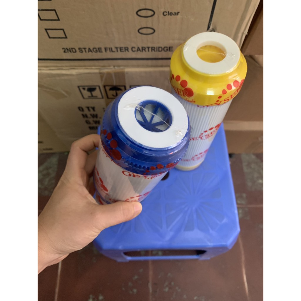 Lõi Lọc Số 1,2 Máy Geyser Liên Doanh ♥️ Lõi Số 1 Bông, Số 2 Cation Làm Mềm Nước