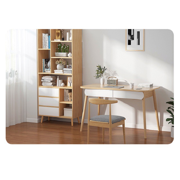 💥Ảnh thật💥 Bàn làm việc giá rẻ dài 1m có 2 ngăn kéo, bàn làm việc đẹp BGA016 | BigBuy360 - bigbuy360.vn