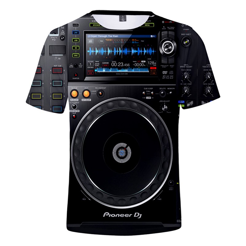 PIONEER Áo Thun Tay Ngắn In Hình Dj Pro Dj 3d Cá Tính