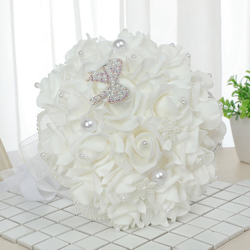 Bó Hoa Hồng Giả Bằng Xốp Trang Trí Đám Cưới Sáng Tạo