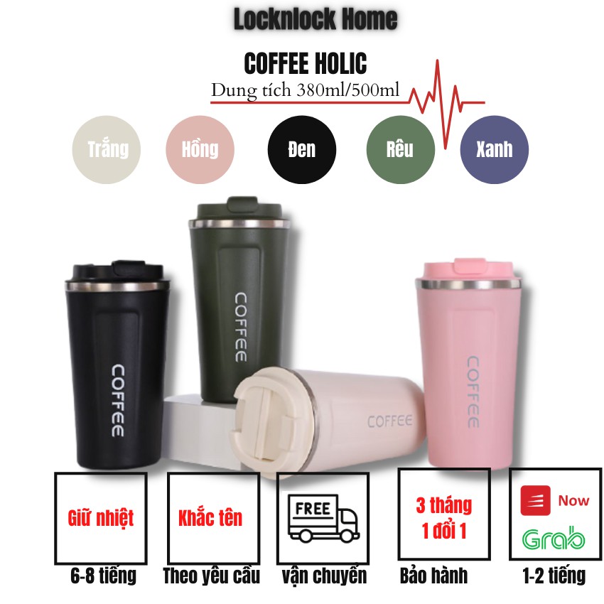 [FREESHIP] ⭐⭐ Ly Giữ Nhiệt Coffee ⭐⭐ Bằng Inox 304 Cao Cấp Cầm Tay Tiện Lợi CÓ BH