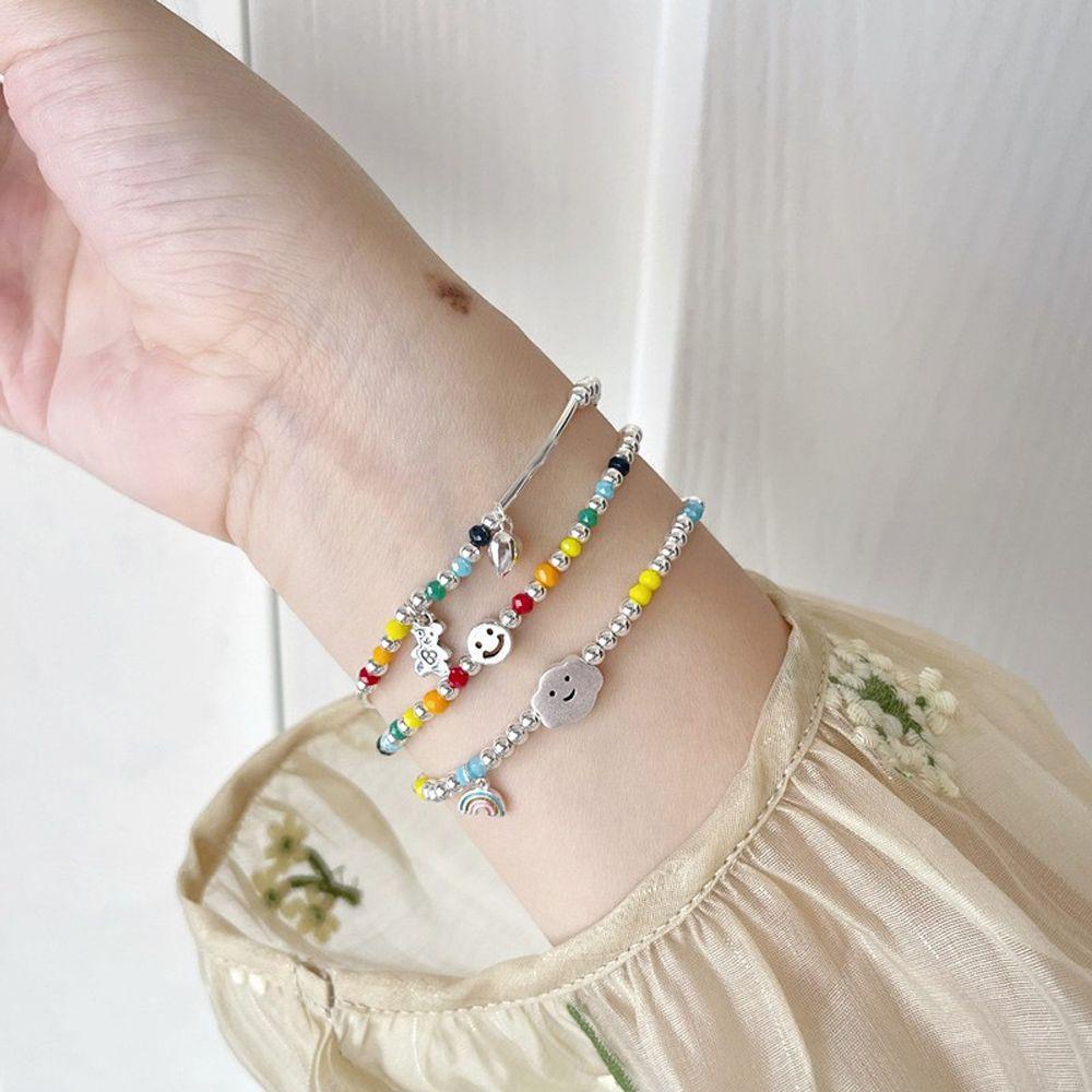 Vòng Tay Chuỗi Hạt Mặt Hình Đám Mây Dễ Thương Cho Bạn Gái