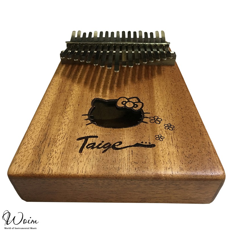 Đàn Kalimba 17 phím Taige KJ03 gỗ Mahogany - Mẫu mèo Kitty