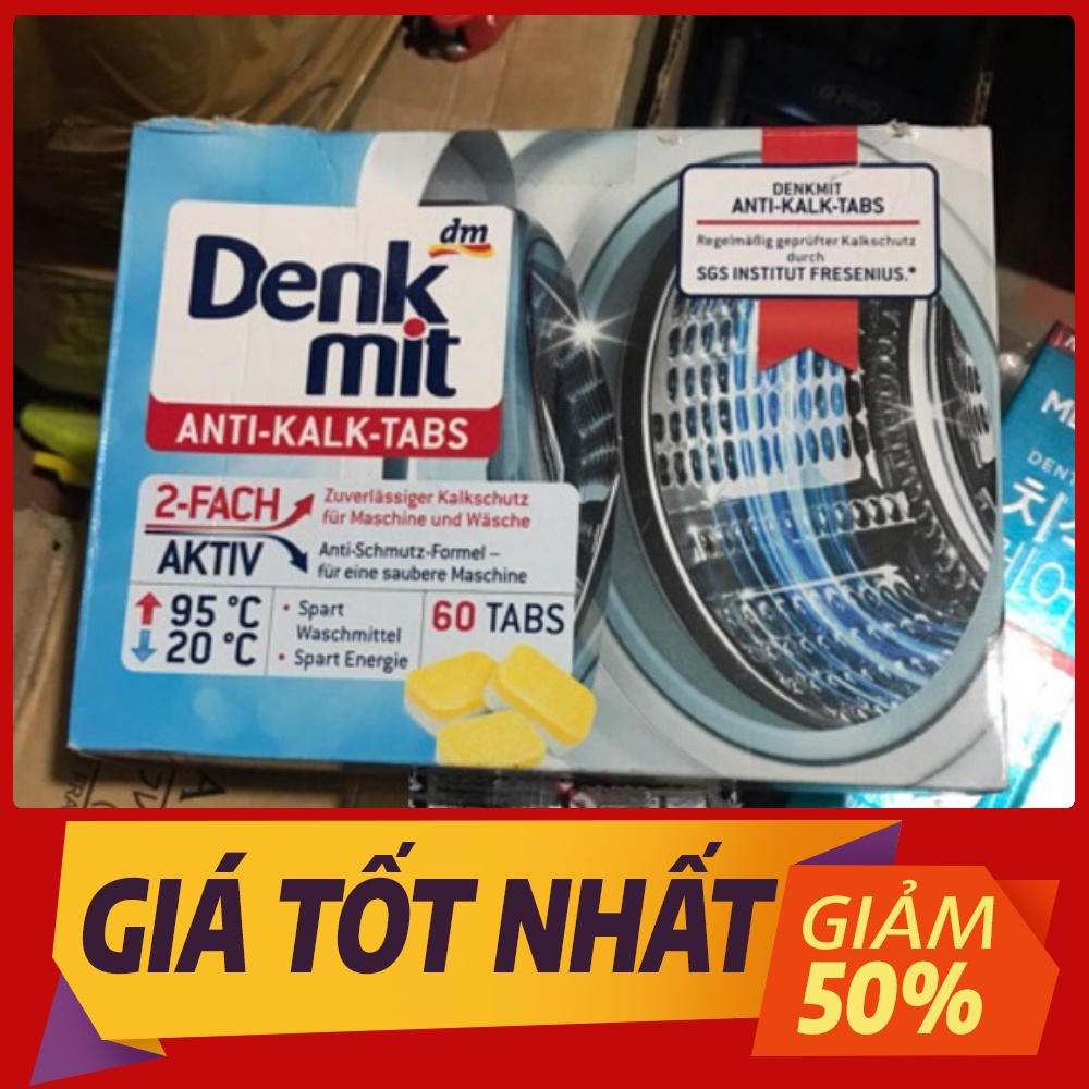 Viên tẩy lồng vệ sinh máy giặt Denkmit (Bán lẻ viên hoặc hộp)