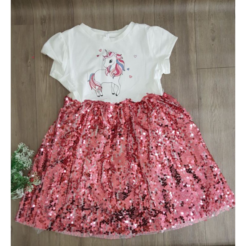 Váy bé gái sequin pony