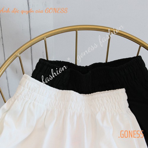 Quần sooc nữ Goness cạp chun chất đũi mềm dáng thể thao cho phái đẹp QS009 | BigBuy360 - bigbuy360.vn